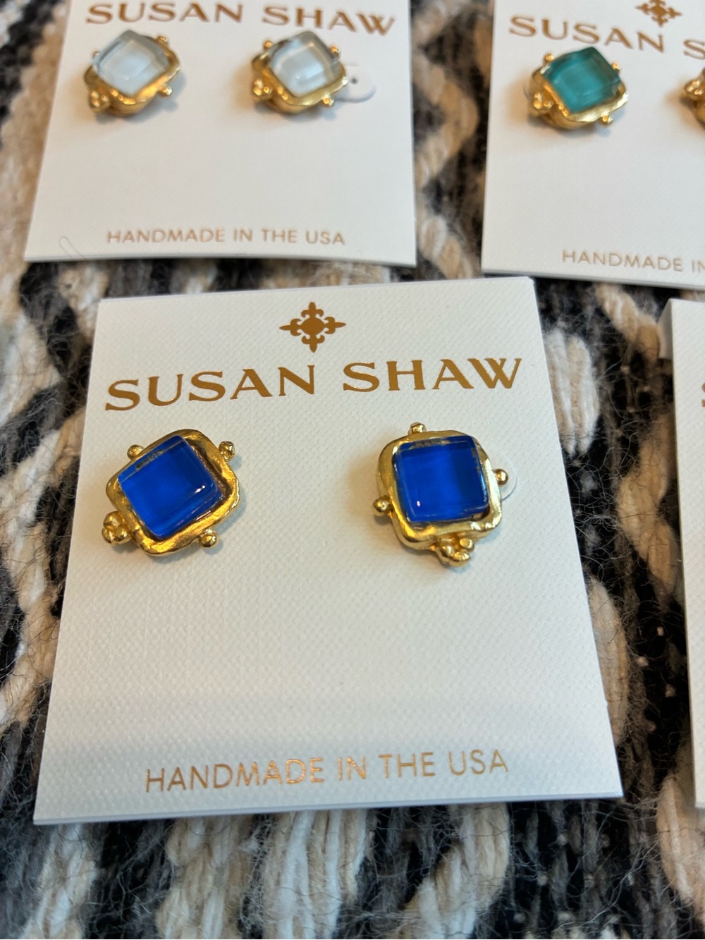 Susan Shaw Charlotte Stud Earrings!! Choose your color - Picture 4 of 8